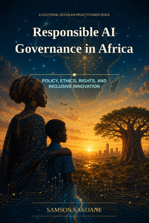 Book cover: Responsible AI Governance in Africa by Samson Sakoane
