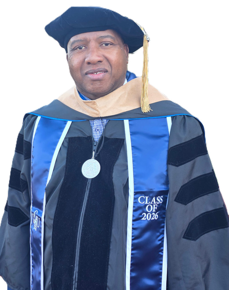 Dr Samson Sakoane in academic regalia